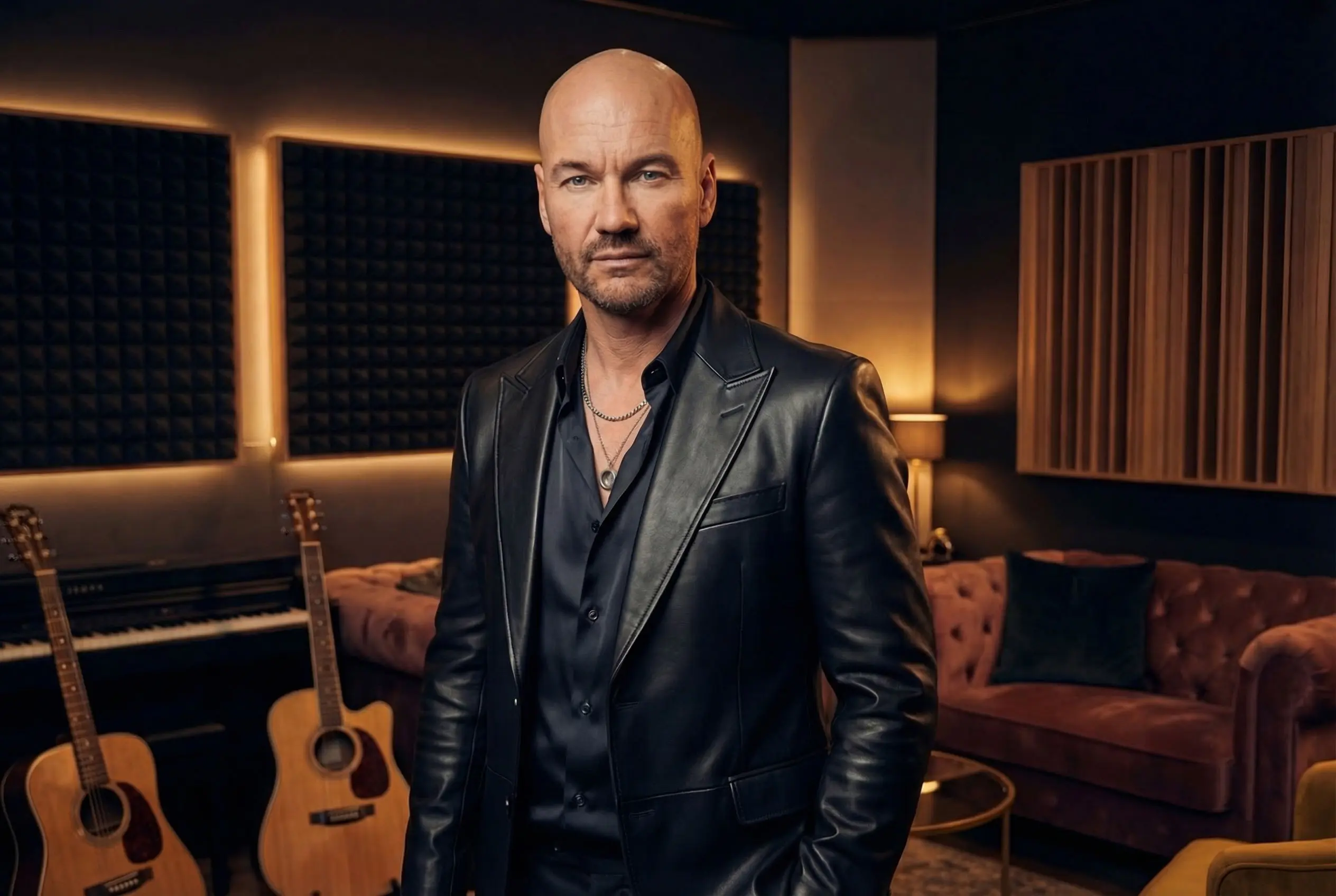 Dino da Brusi - Deutscher Popsänger im Musikstudio